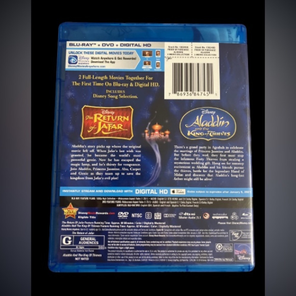 Blu-Ray Aladdin 2 movie collection - Picture 2 of 6